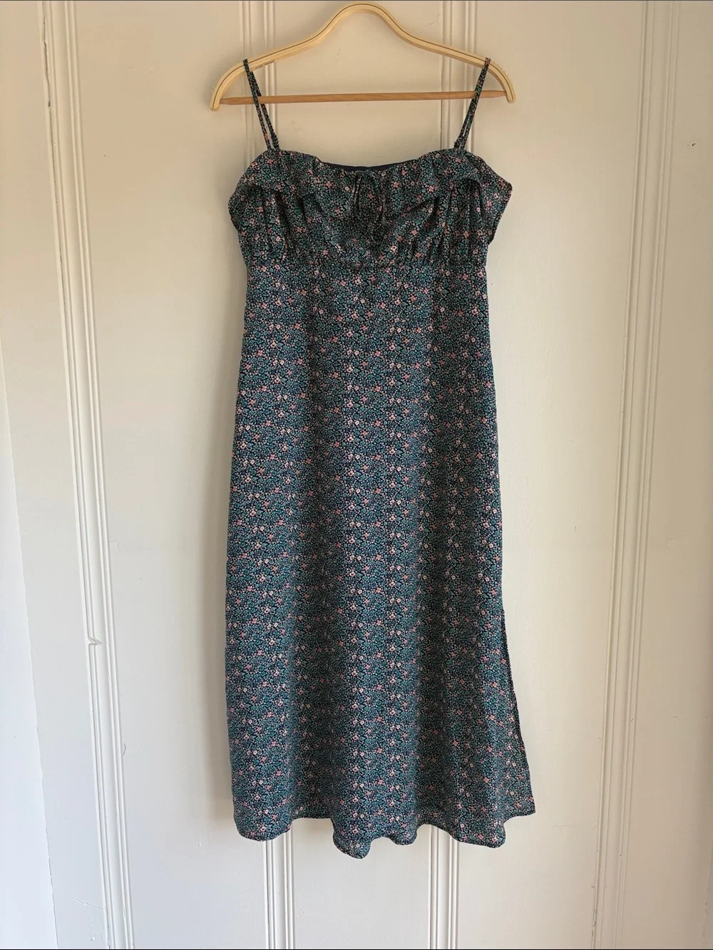 Trixxi Y2K Navy and Pink Floral Midi Sundress - Picture 1 of 11